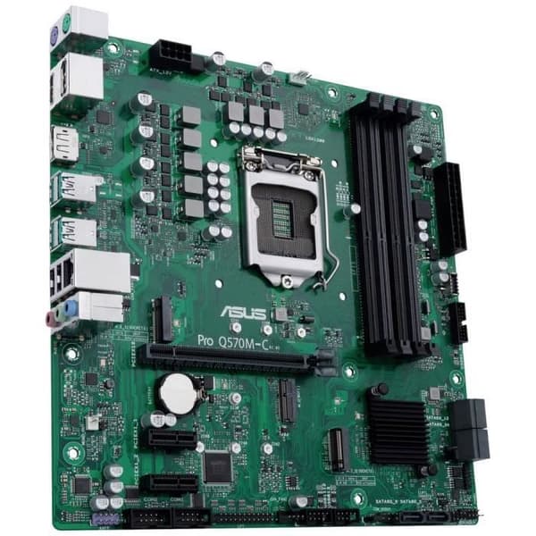 ASUS PRO Q570M-C/CSM Socket Intel® 1200 ATX-moderkort - USB-A 3.1 - Ethernet - SATA-600 - DDR4 SDRAM