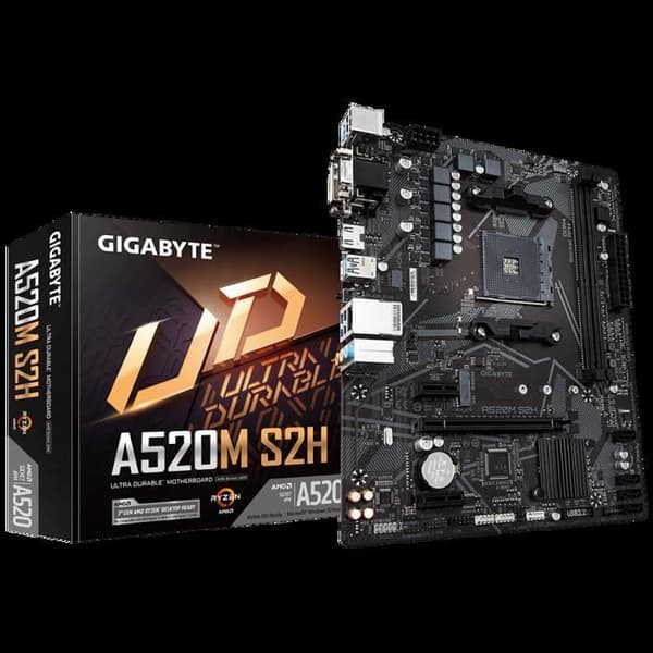 Moderkort - Gigabyte - A520M S2H - Micro ATX - AMD A520 - DDR4 SDRAM