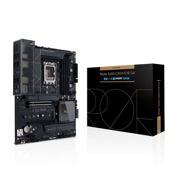 Moderkort - Asus - ProArt B660-Creator D4 - ATX - DDR4 - USB-C DisplayPort - M.2