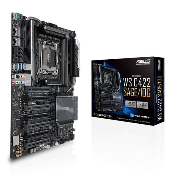 Moderkort - ASUS - WS C422 SAGE/10G - Socket R4 LGA-2066 - 512 Go DDR4 - 8 x USB 3.1