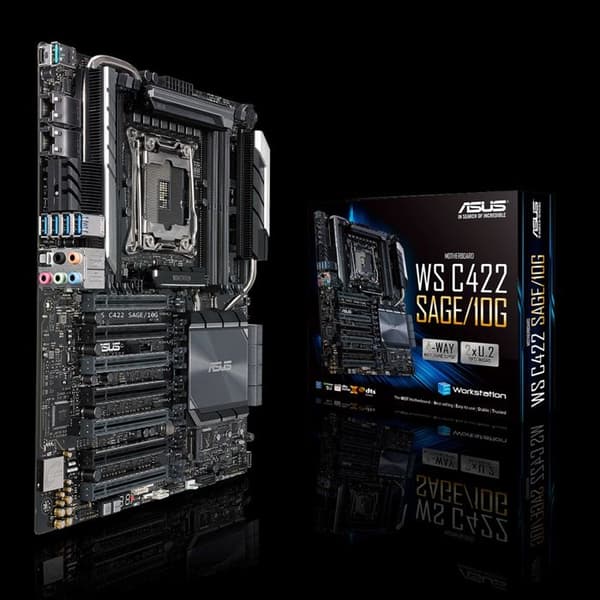 Moderkort - ASUS - WS C422 SAGE/10G - Socket R4 LGA-2066 - 512 Go DDR4 - 8 x USB 3.1