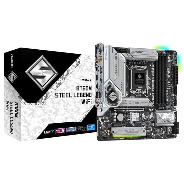 Moderkort - ASRock - B760M Steel Legend - WiFi - Micro ATX - DDR5 - LGA 1700