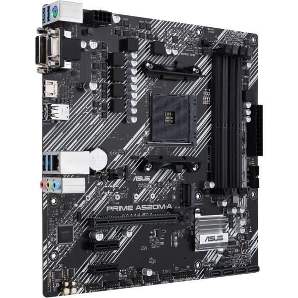 Moderkort - ASUS - PRIME A520M-A II/CSM - Socket AM4 - DDR4 SDRAM - SATA-600