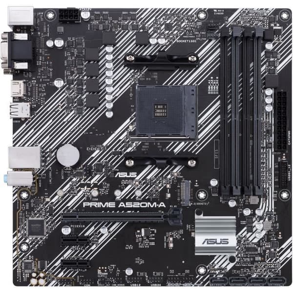 Moderkort - ASUS - PRIME A520M-A II/CSM - Socket AM4 - DDR4 SDRAM - SATA-600