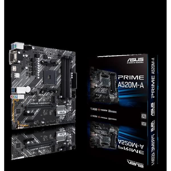 Moderkort - ASUS - PRIME A520M-A II/CSM - Socket AM4 - DDR4 SDRAM - SATA-600