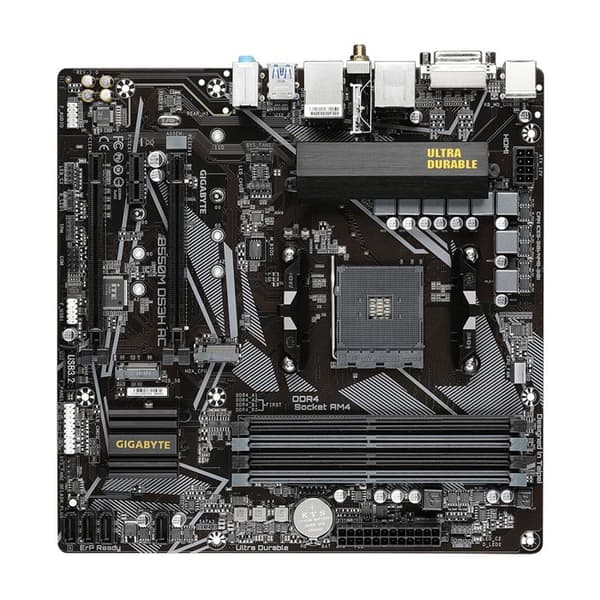 Moderkort - Gigabyte - B550M DS3H - AM4 - Micro ATX - 7.1 ljudkanaler