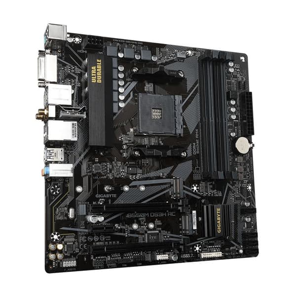 Moderkort - Gigabyte - B550M DS3H - AM4 - Micro ATX - 7.1 ljudkanaler