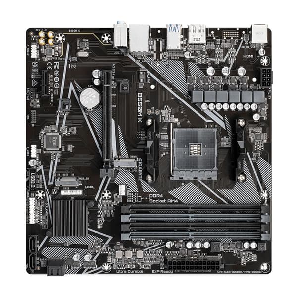Moderkort - Gigabyte - B550M K - Ultra Durable - PCIe 4.0 - Sockel AM4 - Micro ATX