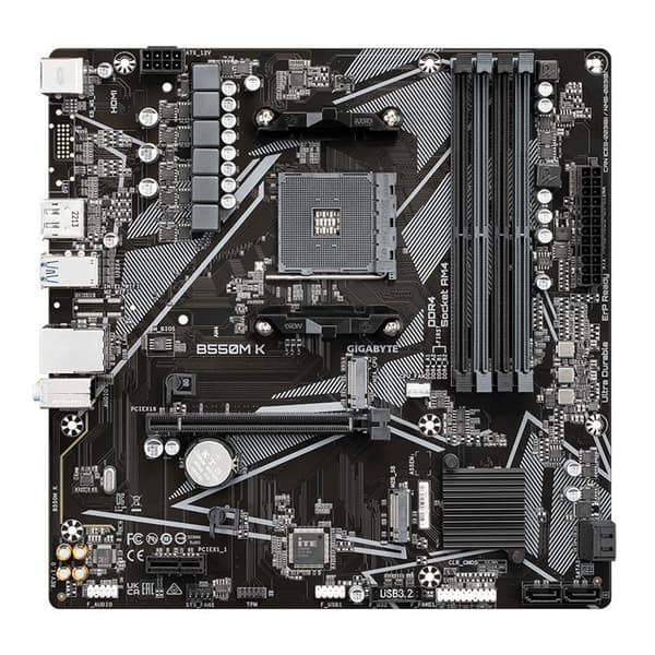 Moderkort - Gigabyte - B550M K - Ultra Durable - PCIe 4.0 - Sockel AM4 - Micro ATX