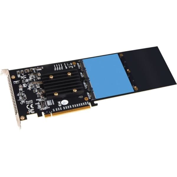 Sonnet M.2 4x4 PCIe - PCIe-kort för 4 M.2 NVMe SSD:er - Thunderbolt-kompatibel