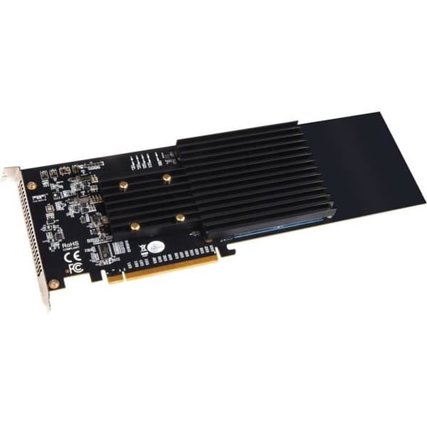 Sonnet M.2 4x4 PCIe - PCIe-kort för 4 M.2 NVMe SSD:er - Thunderbolt-kompatibel