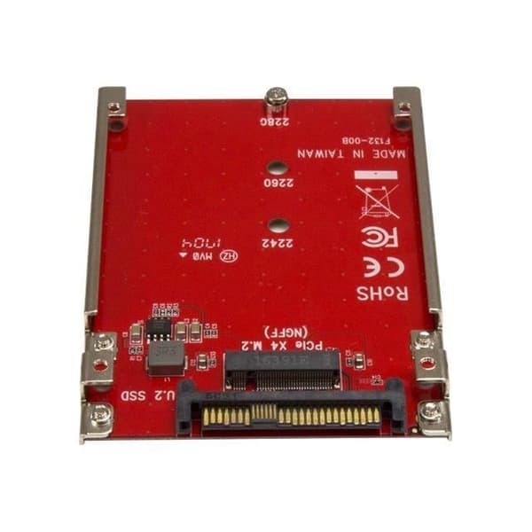 StarTech.com M.2 Drive to U.2 (SFF-8639) värdadapter för M.2 PCIe NVMe SSD:er M.2 Interface Adapter M.2 Card U.2 Red