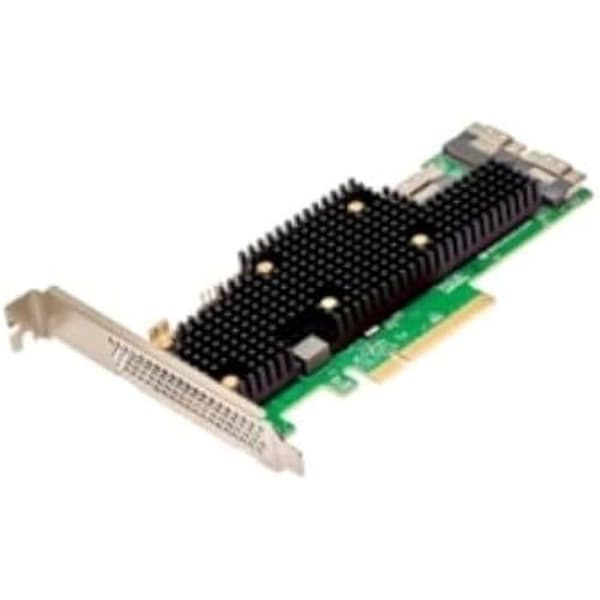 Lagringskontroll - BROADCOM - BCM HBA 9600-24i - SAS/SATA/NVMe - PCIe - Svart Grön, Silver
