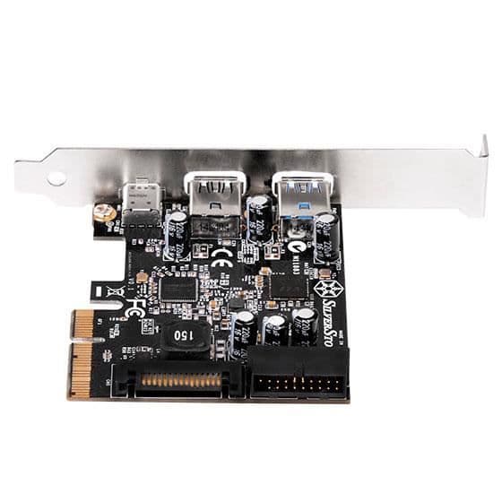 SilverStone SST-ECU05 - Extern SuperSpeed USB 3.1 Typ C, 2x USB 3.0 Typ A, 1x Intern USB 3.0 Gen 2.0 2x PCI-E Express-kort, ...