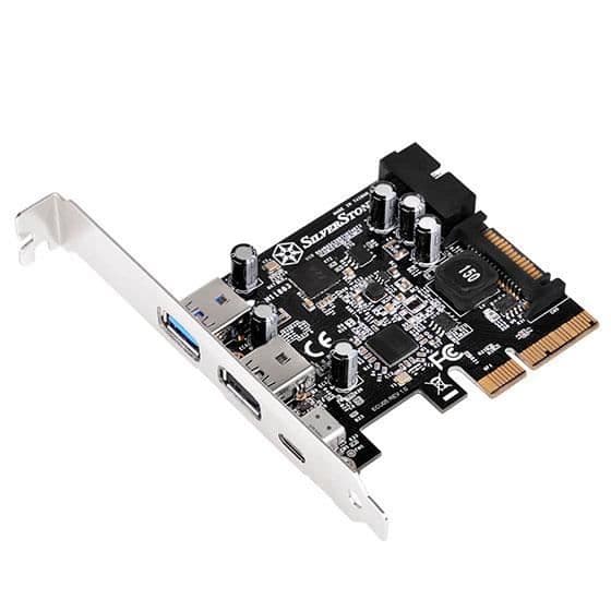 SilverStone SST-ECU05 - Extern SuperSpeed USB 3.1 Typ C, 2x USB 3.0 Typ A, 1x Intern USB 3.0 Gen 2.0 2x PCI-E Express-kort, ...