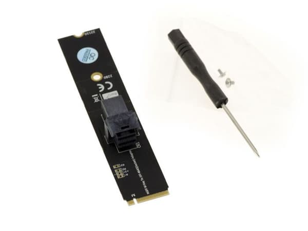 M2 PCIe M Key Card kompatibelt 2260 2280 22110 till SFF-8643 för SSD eller PCIe x4-anslutning