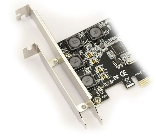 PCI Express PCIe till USB 3.0 2-portar Internt USB3 19 POINT 5G-kort med NEC Chipset. Låg- och högprofilfästen medföljer