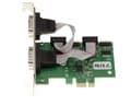 Miniatyrbild 2 av 3: PCI Express PCIe Seriell RS232 4-portars styrkort med ASIX AX99100 Chipset. Med LÅG och HÖG PROFIL fästen