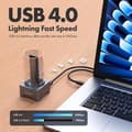 Miniatyrbild 3 av 4: SSD M.2 NVMe dockningsstation - GRAUGEAR - USB 4.0 - 40 Gbit/s - Kylfläkt - Svart