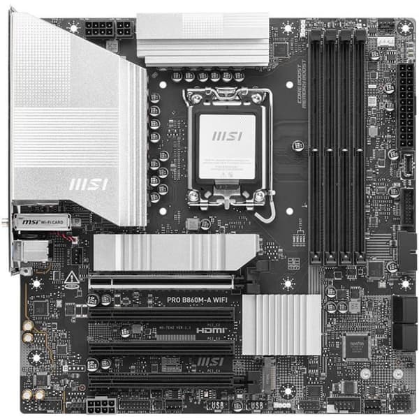 Moderkort - MSI - PRO B860M-A WIFI - LGA 1851 - DDR5 8600+MT/s OC - PCIe 5.0 x16