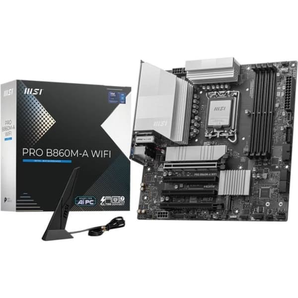 Moderkort - MSI - PRO B860M-A WIFI - LGA 1851 - DDR5 8600+MT/s OC - PCIe 5.0 x16