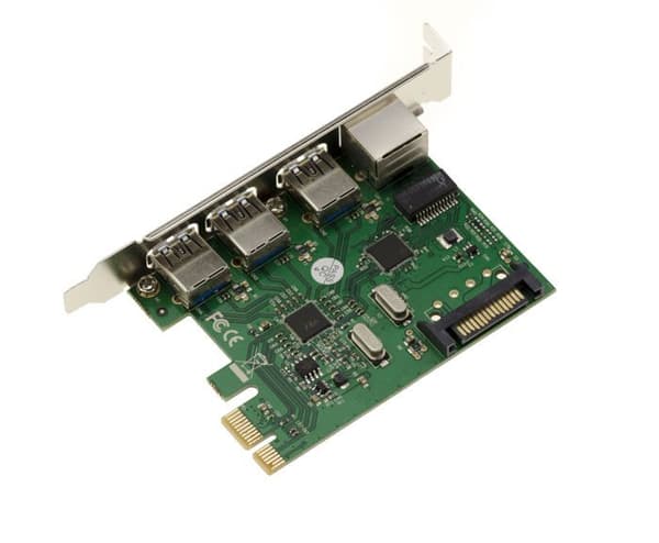 PCIe USB3 (3 portar) och GIGABIT ethernet (1 port) styrkort - PCI EXPRESS x1