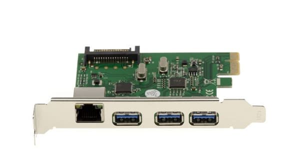 PCIe USB3 (3 portar) och GIGABIT ethernet (1 port) styrkort - PCI EXPRESS x1