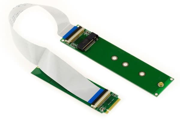 Förlängningsförlängning av stigartyp för M.2 NGFF-port, M2 PCIe M Key AHCI eller NVMe SSD-stöd med 20 cm flexibel kabel