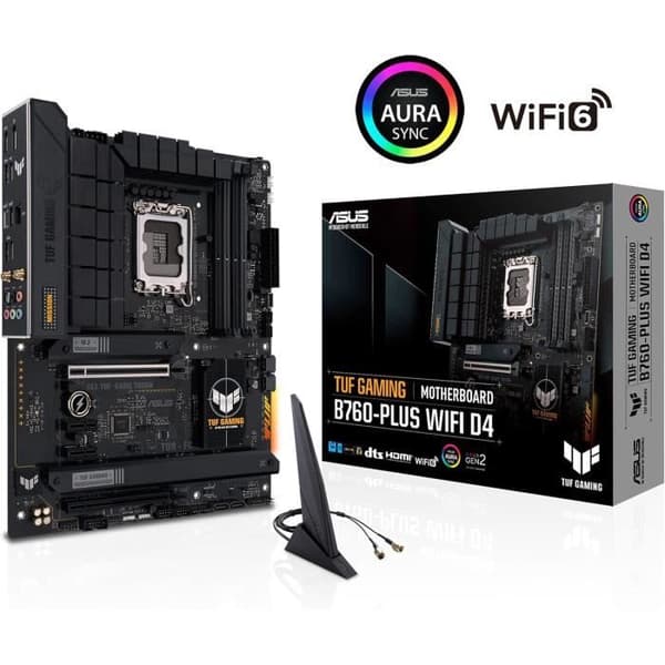 Moderkort - ASUS - TUF Gaming B760-PLUS WiFi D4 - DDR4 - 64 GB - Sockel LGA1700