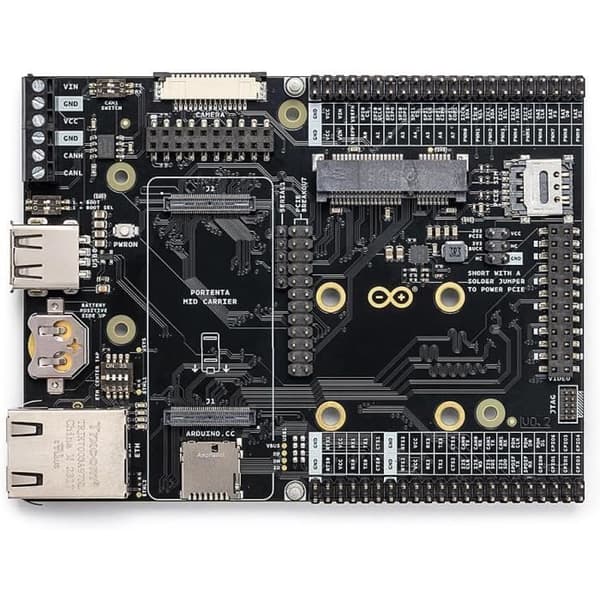 Utökningskort - Arduino - Portenta Mid Carrier - Ethernet - USB - GPIO