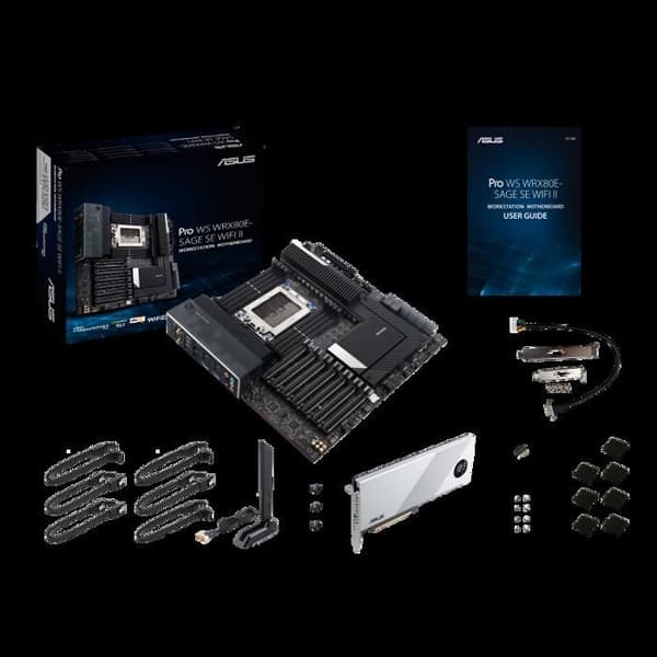 Moderkort - ASUS - PRO WS WRX80E-SAGE SE WIFI II - AMD sWRX8 - WiFi 6E - 128 GB RAM