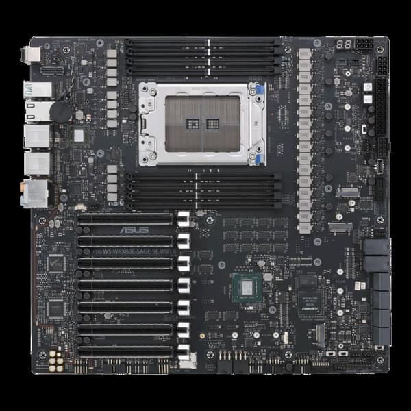 Moderkort - ASUS - PRO WS WRX80E-SAGE SE WIFI II - AMD sWRX8 - WiFi 6E - 128 GB RAM