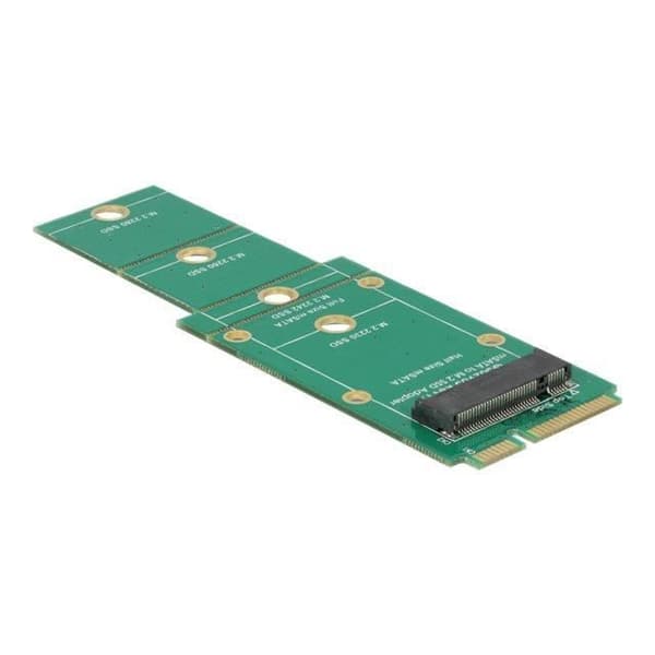 DeLOCK M.2 NGFF till mSATA-adapter - Lagringskontroll - M.2-kort - Grön