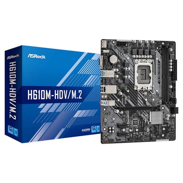 Moderkort - ASRock - H610M-HDV/M.2 - DDR4 3200MHz - LGA1700 - Micro ATX