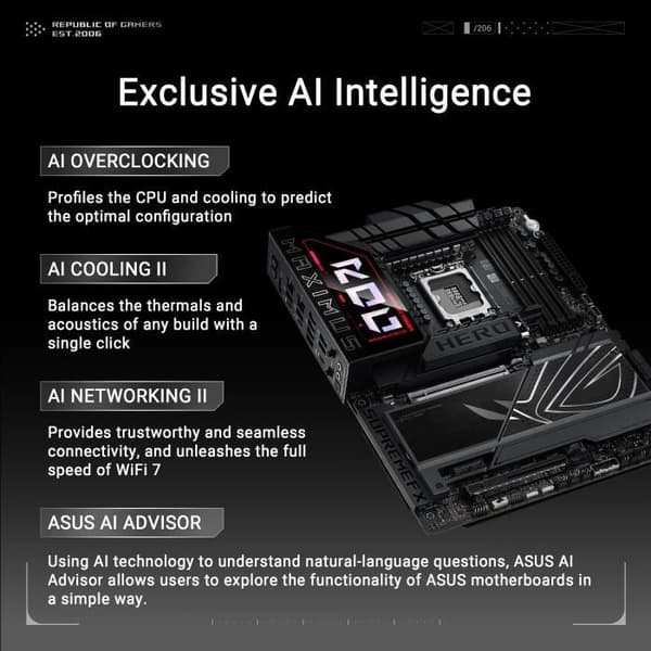 Moderkort - ASUS - MAXIMUS Z890 HERO - DDR5 - PCIe 4.0 - USB 3.2