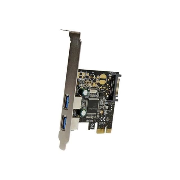 PCIe-kort med 2 USB 3.0-portar - STARTECH - PEXUSB3S23 - SATA-strömförsörjning - Etron EJ168A chipset