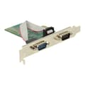 Miniatyrbild 1 av 3: DeLock PCI Express-kort &gt; 2 x seriell RS-232 lågprofil PCIe 2.0 seriell adapter RS-232 x 2