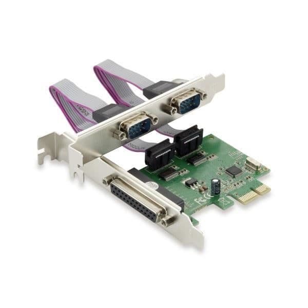 Pciexpres Conceptronic-kort 1 parallellport 2 serieportar Grön