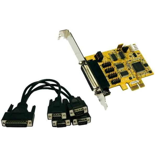 Seriell adapter - EXSYS - 16C550 seriellt RS-232 PCIe-kort - 4s - 4 x 9-stifts fic