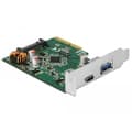 Miniatyrbild 1 av 4: USB-adapter - DeLOCK - 90299 - PCIe x4 - USB 3.1 - 2 externa portar 10 Gbps