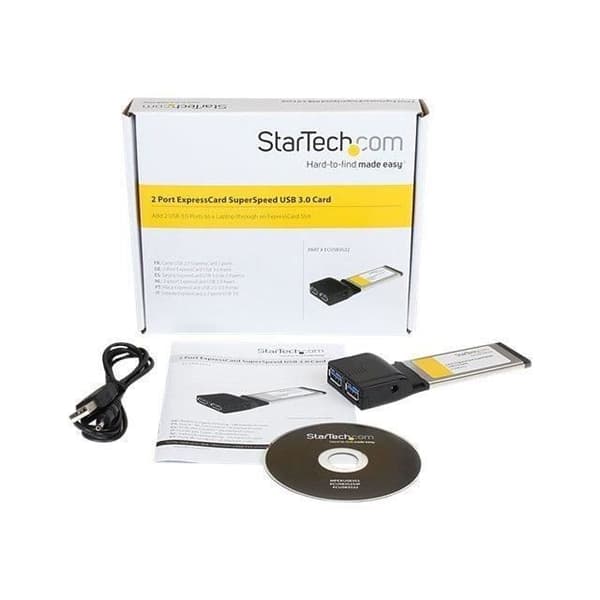 ExpressCard till 2 USB 3.0-portar Adapterkort med UASP-stöd - STARTECH Svart