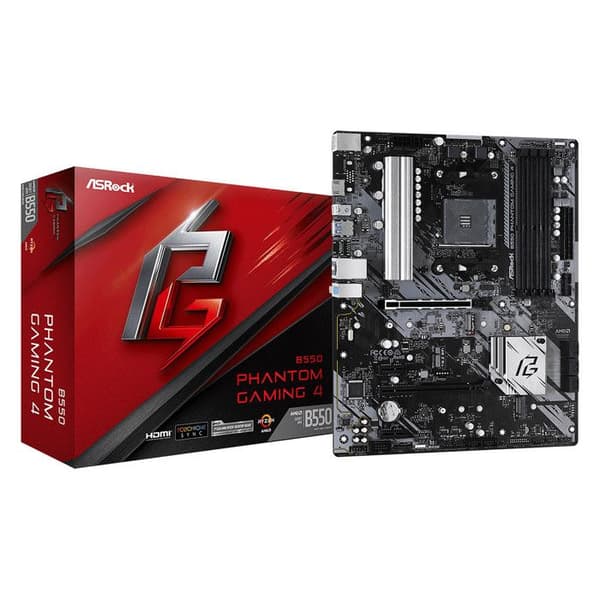 Moderkort - ASROCK - B550 Phantom Gaming 4 - Socket AM4 - 128 Go RAM - ATX