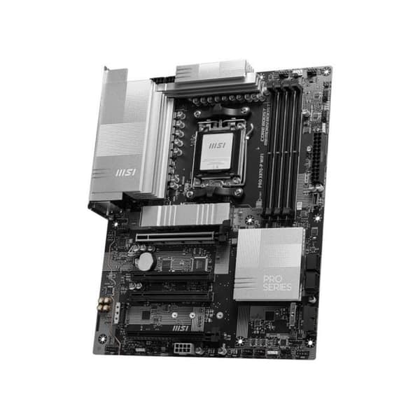 Bundkort - MSI - PRO X870-P WIFI - Wi-Fi 7, PCIe Gen5, EZ M.2 Shield Frozr II, sølv