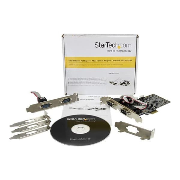 PCI Express 4-portars DB-9 RS232-kort - StarTech.com - PEX4S553 - UART 16550