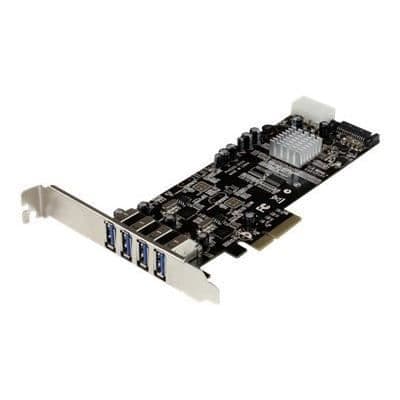 4-portars USB 3.0 PCI Express-kontrollkort - STARTECH - PEXUSB3S42V - UASP och SATA/LP4 strömförsörjning