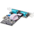 Miniatyrbild 2 av 2: StarTech.com 2-portars PCI Express seriellt kort - 2-portars PCIe till RS232/RS422/RS485 (DB9) adapter/kort, lågprofilfäste
