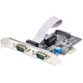 Miniatyrbild 1 av 2: StarTech.com 2-portars PCI Express seriellt kort - 2-portars PCIe till RS232/RS422/RS485 (DB9) adapter/kort, lågprofilfäste