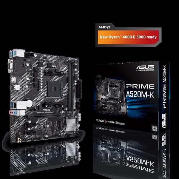 Moderkort - ASUS - PRIME A520M-K - Sockel AM4 - Micro ATX - DDR4 64 GB