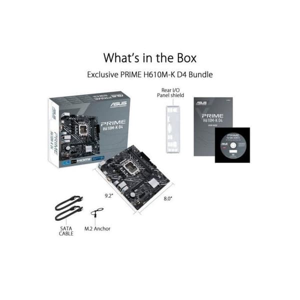 Moderkort - Asus - Prime H610M-K - Micro ATX - DDR4 - HDMI, USB 3.2 Gen 1