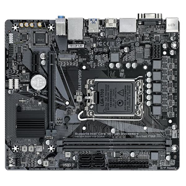 Moderkort - Gigabyte - H610M S2H V3 - DDR4 - Micro ATX - 64 GB RAM max